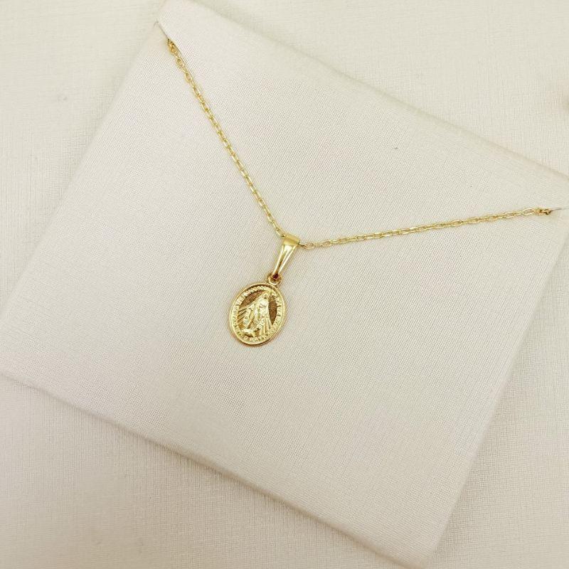 09.2464.0.O - (45) Colar de cartier com pingente oval de Virgem Maria