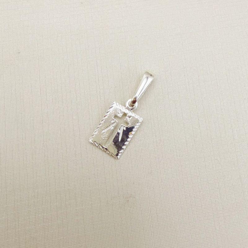 11.0617.0.S - Pingente de retangular com cruz vazada simples