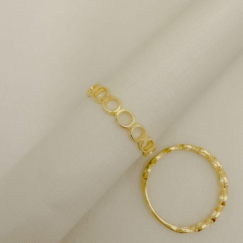 03.2601.0.O - (20) Anel de aro em silhuetas de circulos lisos simples