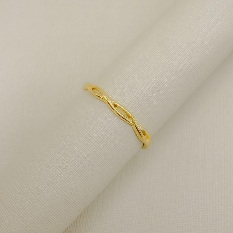 03.2603.0.O - (13) Anel de aro duplo fino torcido em trança simples