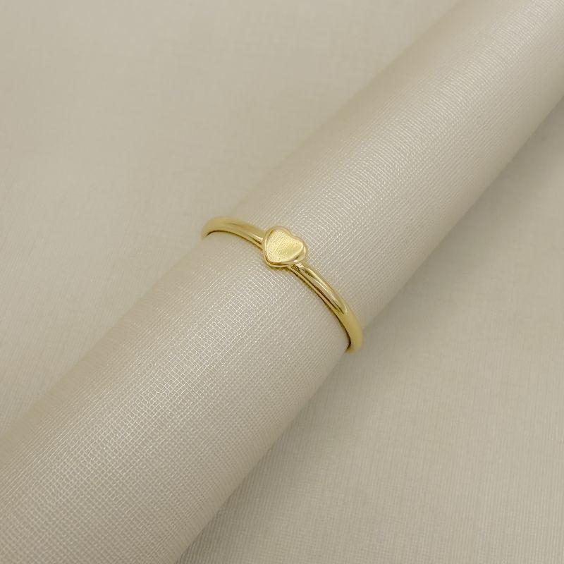 03.2611.0.O - (14) Anel de aro fino com central de coração liso