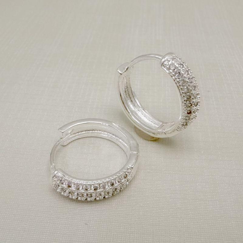 05.3171.1.S - (Tam.G) Argola clássica de cravação xadrez frontal