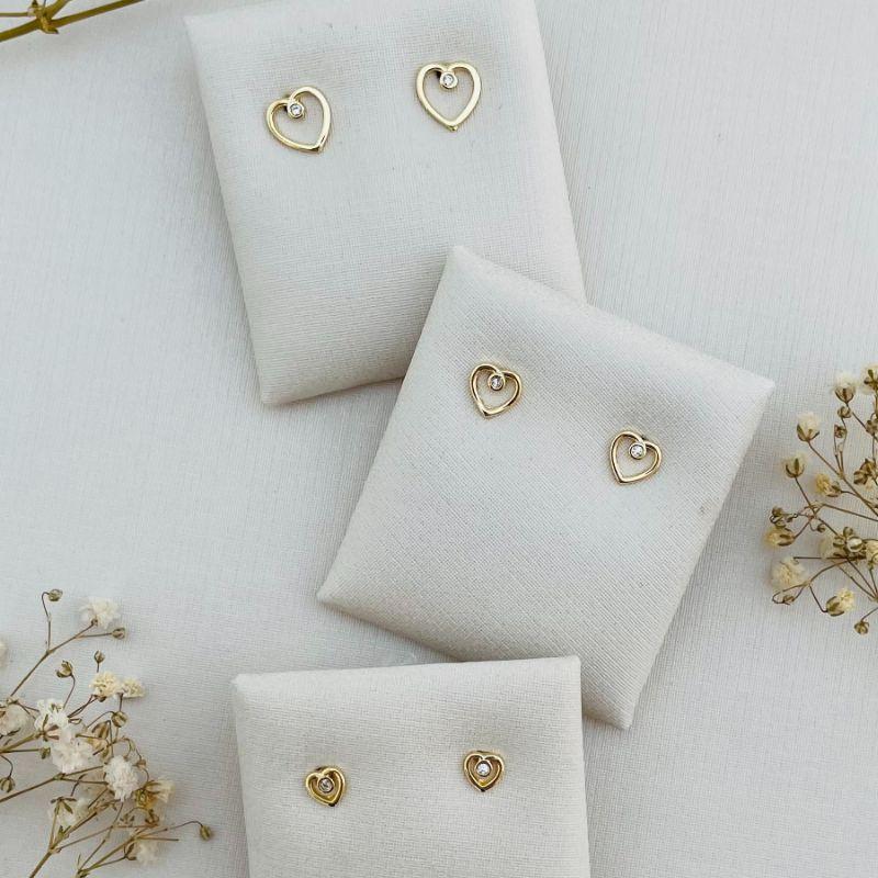 07.2298.1.O - Trio de silhueta coração com um ponto de luz central