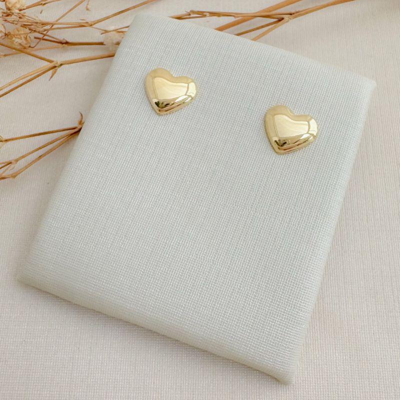 07.2753.0.O - (Tam.M) Brinco de coração abaloado liso simples