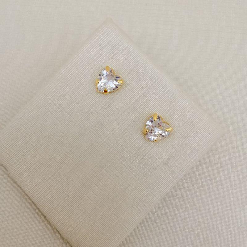 07.2836.1.O - Brinco de zircônia em formato de coração 6,6mm