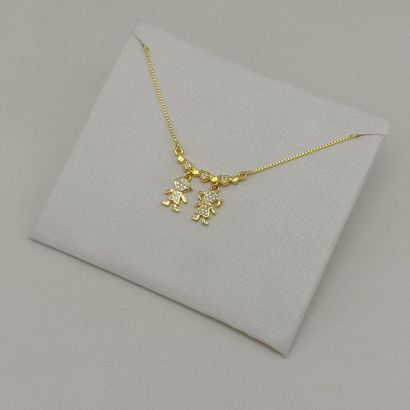 09.0011.1.O  - ATUAL (2 filhos canga - V4) Colar de canga com dois pingentes Toda Diva