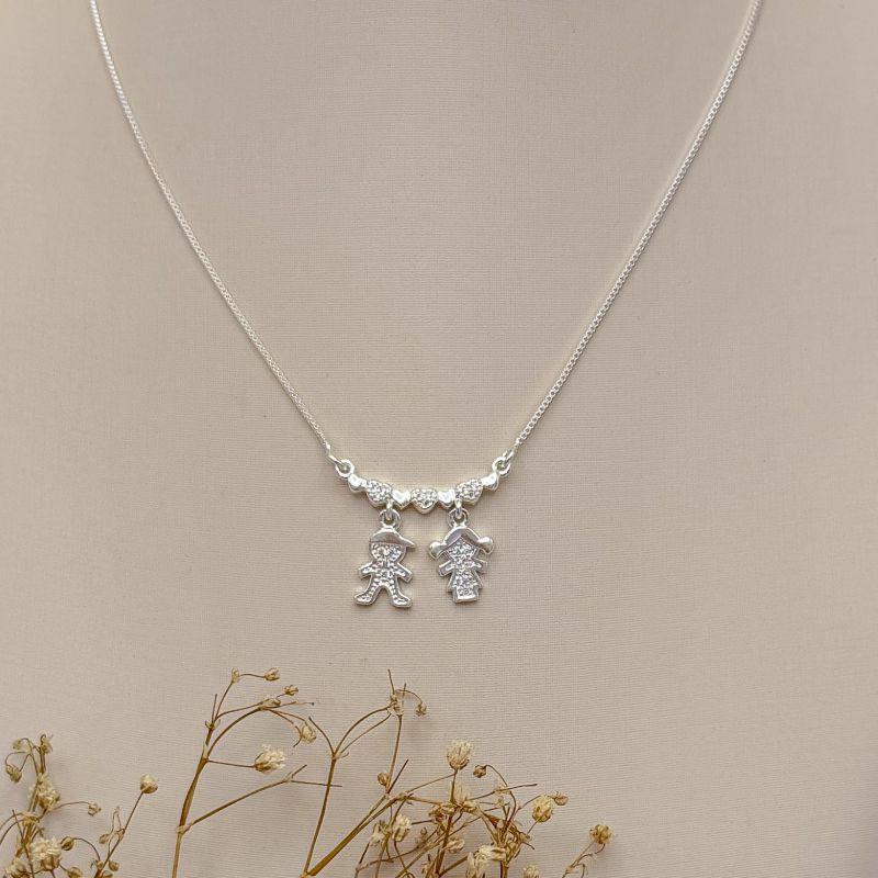 09.0011.1.S  - ATUAL (2 filhos canga - V2) Colar de canga com dois pingentes Mega Sul