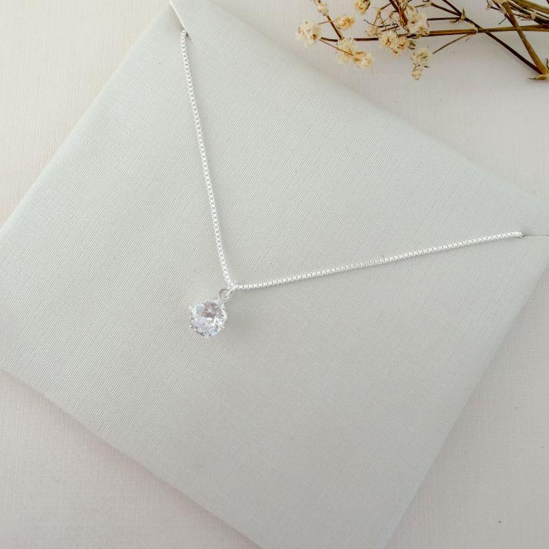 09.2414.1.S - (45) Colar de veneziana com pingente ponto de luz de 11mm em seis garras