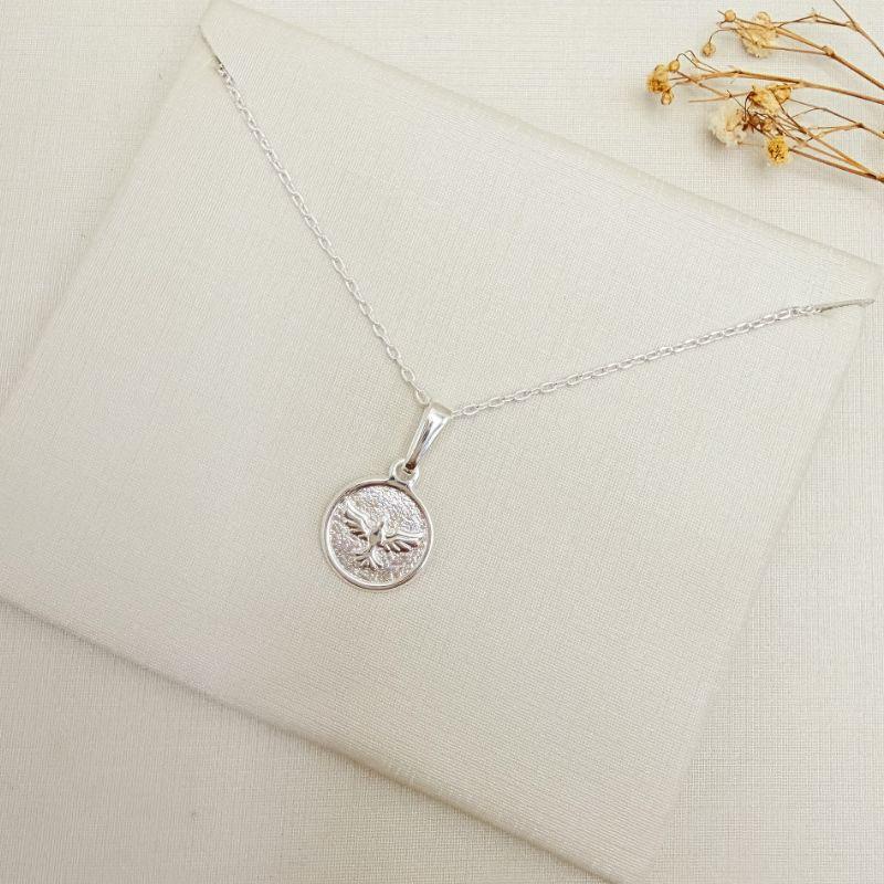 09.2459.0.S - (45) Colar em americana com pingente moeda espirito santo liso