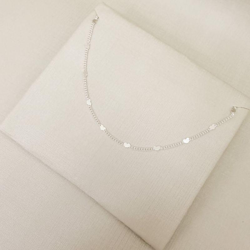 09.2467.0.S - (35) Colar de elos groumet com mini corações em placas