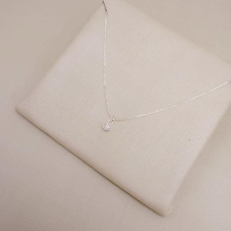 09.2498.1.S - (45) Colar veneziana com pingente ponto de luz em borda spikes