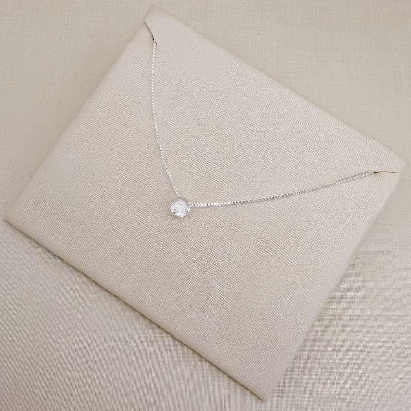 09.2522.1.S - (45) Colar veneziana com ponto de luz e galeria taça