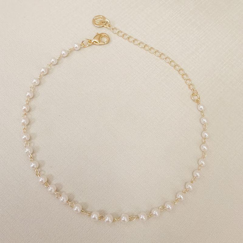 12.2294.15.O - Pulseira de mini pérolas em bolinhas separadas