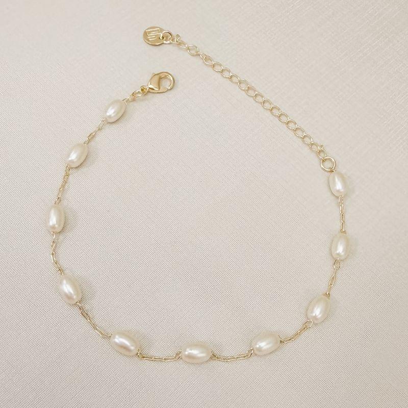 12.2295.15.O - Pulseira de pérola em formato arroz separadas