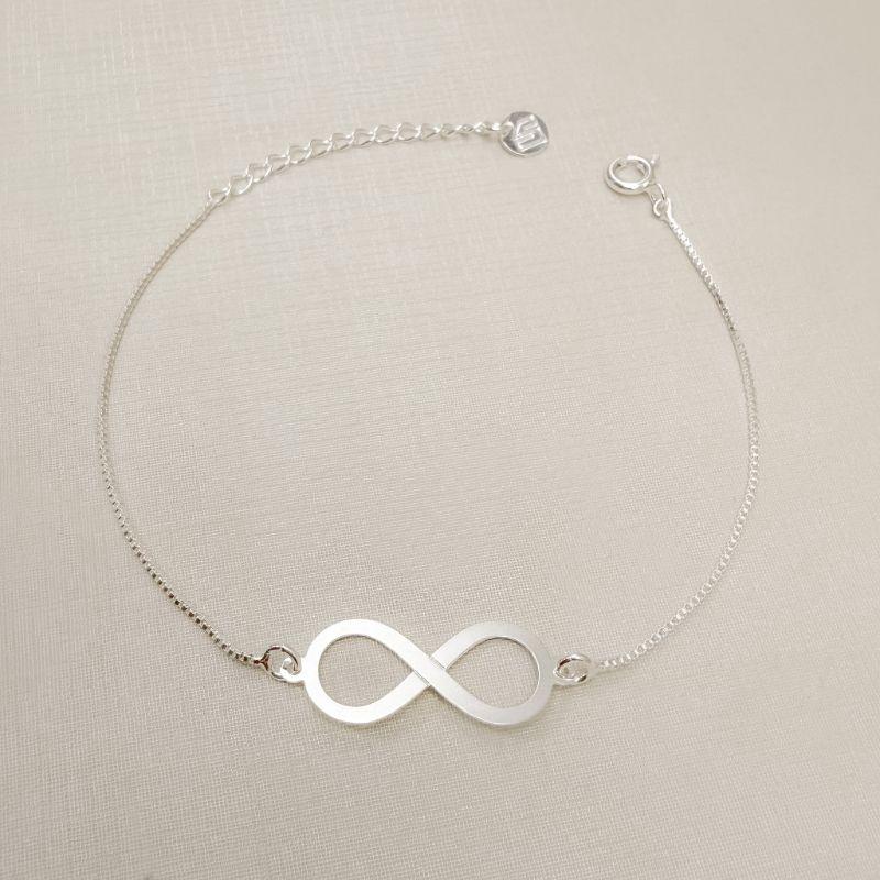 12.2309.0.S - Pulseira veneziana com central de infinito grande liso