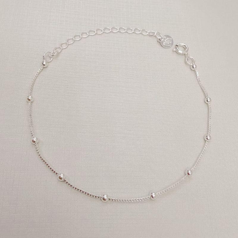 12.2310.0.S - Pulseira de veneziana com bolinhas lisas espaçadas simples