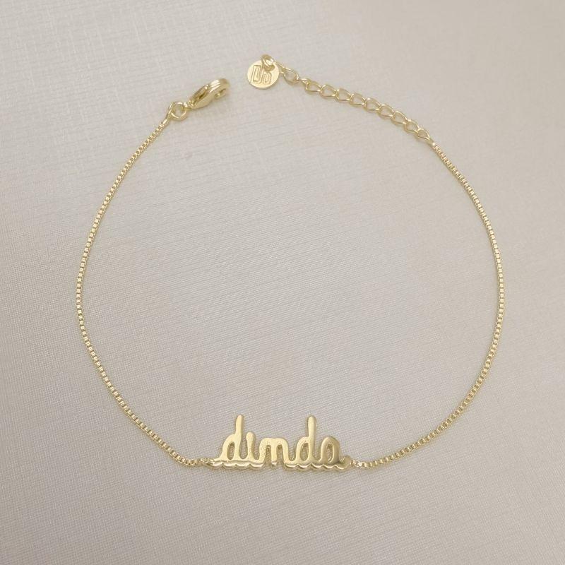 12.2311.0.O - Pulseira de veneziana com escrita dinda central lisa