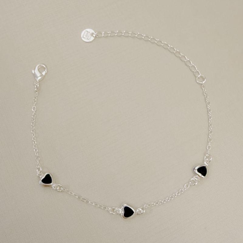 12.2326.2.S - Pulseira estilo tiffany espaçada em formato de coração